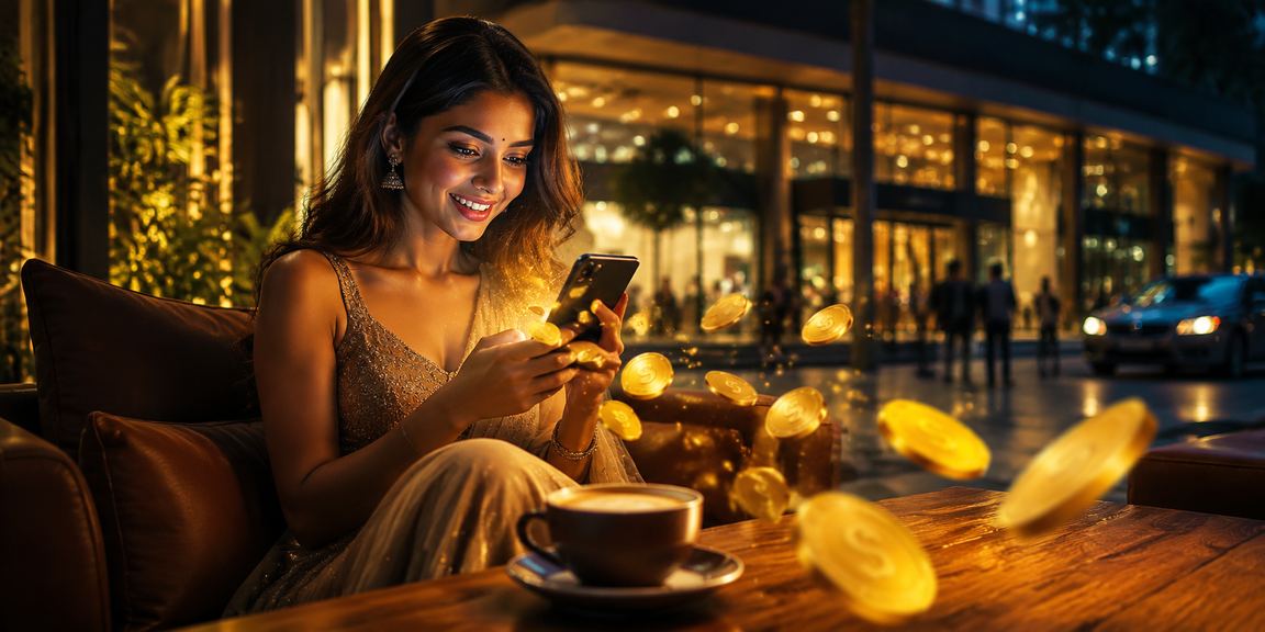 Indian sports fan checking promotions on mobile in Delhi